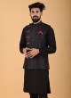 Black Festive Wear Nehru Jacket Set